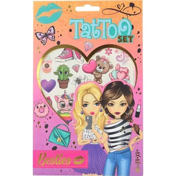 Odstranitelné tetování Tetování Besties dívčí tetovačky set 2 archy pro holky