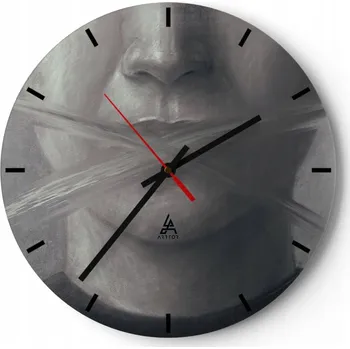 Hodiny Nástěnné hodiny ARTTOR skleněné kulatý 30 cm moderní tiché