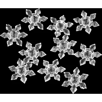 Vánoční dekorace Dekorační vločky Ø29 mm k zavěšení Varianta: transparent, Balení: 10 ks