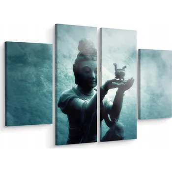 Obraz Čtyřdílný obraz BUDHISTICKÁ socha 3D efekt 120x90