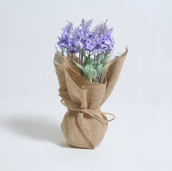 umělá květina UMĚLÉ KVĚTY V KVĚTINÁČI fialové 25 cm