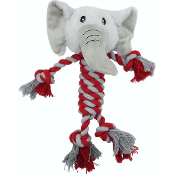 Hračka pro psa BUBU PETS provazový pískací slon 28X12cm