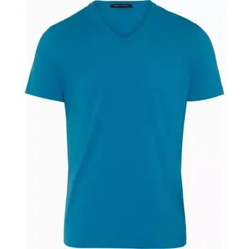 Pánské tričko PORSCHE DESIGN V-Neck T-Shirt Tričko s výstřihem do V světle modrá (Funkční elastické tričko se znakem PD)