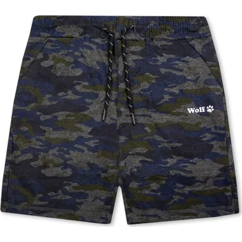 Dětská móda Chlapecké kraťasy - Wolf T2338, modrá / maskáč Barva: Modrá, Velikost: 146