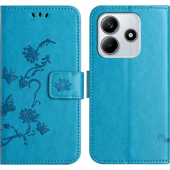 Pouzdro na mobilní telefon Flower knížkové pouzdro na Xiaomi Redmi Note 14 5G - modré