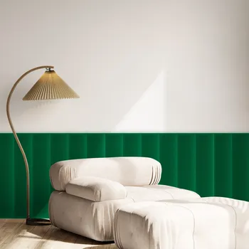 Obklad Sametový čalouněný panel - Obdélník - 60x15cm Zelená