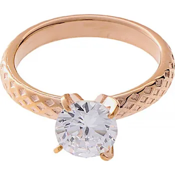 Prsten Nerezový prsten 6594 (velikost 51) - růžově zlaté barvy - SRI.6594.. size51