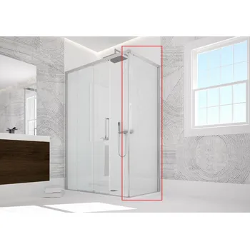 Pevná stěna ESSENCE F1AB, 75, Čiré bezpečnostní sklo - 6 mm, Bílá BEF11ABB1 + slevový kód, + prodloužená záruka