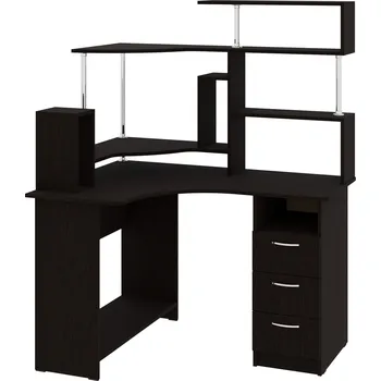 Psací stůl VOMAKS PC stůl KOMPAKT PLUS, rohový Barva: wenge