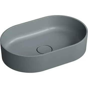 Umyvadlo OMNIRES - OVO M+ umyvadlo na desku, 55 x 36 cm ash grey /AG/ OVOUNAG