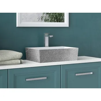 Umyvadlo Umyvadlo na desku VERA GLAM - stříbrná KEVERNDGLAM02 + slevový kód, + prodloužená záruka