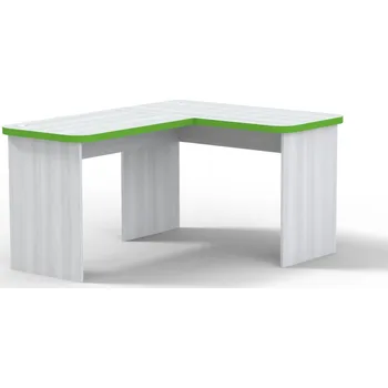 Psací stůl Rohový psací stůl 150×120 CASPER C013 creme/zelená/růžová/fialová