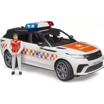 Záchranné vozidlo Range Rover Velar s řidičem figurkou záchranáře