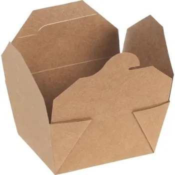 Jednorázové nádobí Pacovis Box Take away kraft/PLA 1200ml170/148x125/107x72mm (25ks)