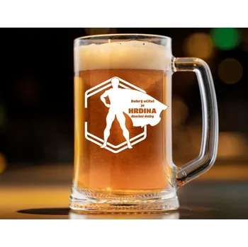 Sklenice Dekorant Pivní půllitr pro učitele HRDINA DNEŠNÍ DOBY