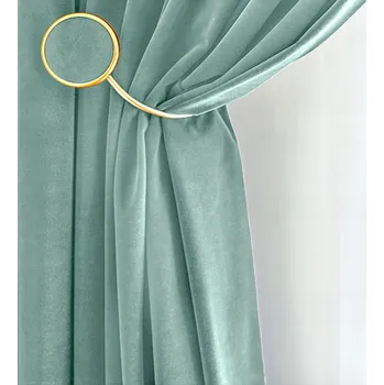 Závěs ZÁVĚSY SAMET 150x240 MÁTA S ŘASÍCÍ PÁSKOU Na Míru