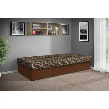 Postel Nabytekmorava Levná válenda Alena čalounění-barva: hnědá, čela k válendě: bez čel 80x200 cm