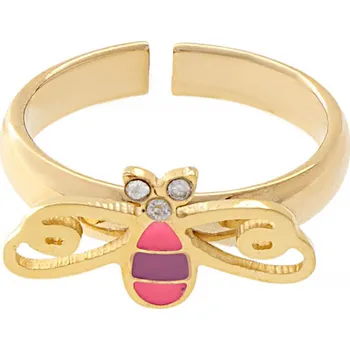 Prsten Dětský nerezový prsten 6792 (velikost 44) - zlaté barvy - SRI.6792.. size. 44,