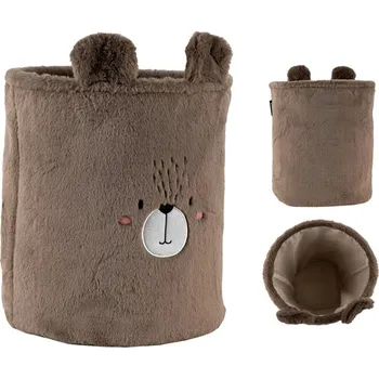 Úložný box KOŠ NA HRAČKY PLYŠOVÝ KONTEJNER ORGANIZÉR NA DROBNOSTI MEDVÍDEK L KITE