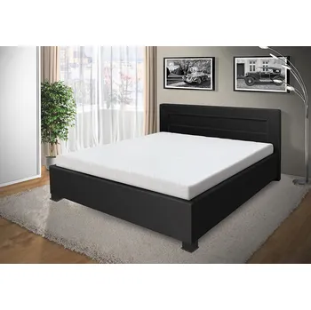 Postel Nabytekmorava Luxusní postel Mia 160x200 cm eko kůže: černá, Úložný prostor: ne