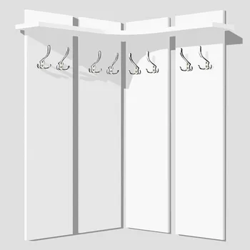 Předsíňová stěna Nabytekmorava Věšák do předsíně retro PRE 09 rohový varianta: B, Korpus / dvířka: bílá 113