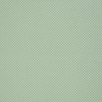 SWAFING Bavlněná látka Tumba bílý puntík, pastelově zelená