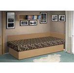 Nabytekmorava Válenda s úložným prostorem Junior 200x80 cm, s čelem barva lamina: buk, Barva potahu: Mega 047 hnědá