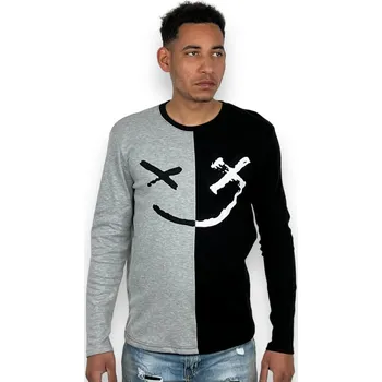 Pánské tričko Elvis Pánské tričko s dlouhým rukávem JOSEF Barva: Šedá, Velikost: M