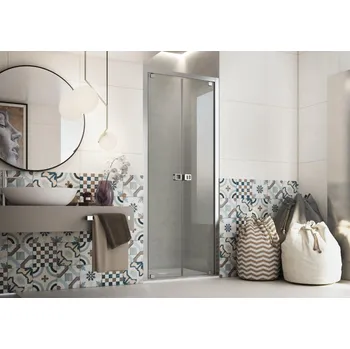 Sprchové dveře ESSENCE N2B, 100, Čiré bezpečnostní sklo - 6 mm, Bílá BEN2B14B1 + slevový kód, + prodloužená záruka