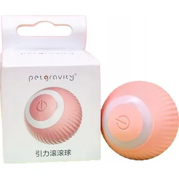 Hračka pro kočku INTERAKTIVNÍ POHYBLIVÁ ÚNIKOVÁ HRAČKA S MÍČEM PRO KOČKY PINK RŮŽOVÁ