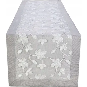 Prostěradlo Běžec na stůl odstíny šedé 160 x 45 cm
