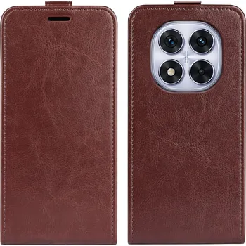 Pouzdro na mobilní telefon Vertical knížkové pouzdro na Xiaomi Redmi Note 14 Pro 5G/Poco X7 5G - hnědé