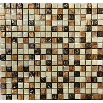 Obklad Mozaika Premium Mosaic mix barev 30x30 cm lesk MOSMSK19