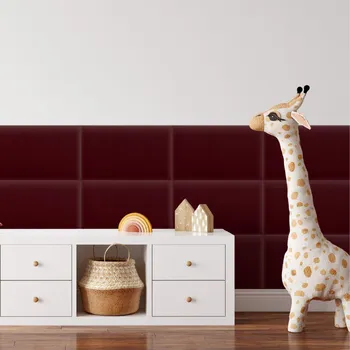 Obklad Sametový čalouněný panel - Obdélník - 50x30cm Vínová