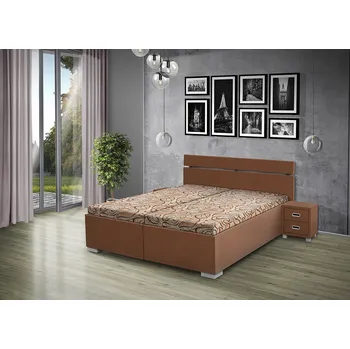 Postel Nabytekmorava Manželská postel s úložným prostorem Lora 180x200 Barva: Scala skořicová 54/Mega 030k