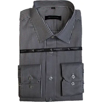 Pánská košile Pánská košile Modrý proužek s bílým prošitím vz.č.25, ❗Objednávejte raději o číslo větší❗ Velikost: M