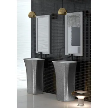 Umyvadlo Volně stojící umyvadlo ASSOS GLAM - stříbrná KEASSVSGLAM02 + slevový kód, + prodloužená záruka