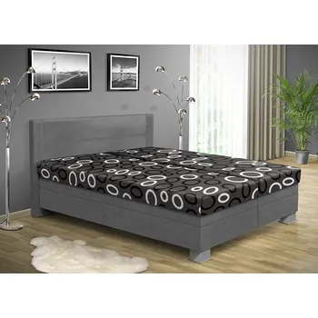 Postel Nabytekmorava Čalouněná postel s úložným prostorem Alice 180 Barva postele: Šedá 36, Pelest: Mega 14 Šedá