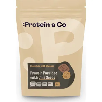Protein Protein a Co Protein&Co. Proteinové kaše s chia 1 600 g Příchuť: Čokoláda s vlašským ořechem