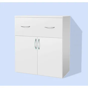 Šatní skříň Nabytekmorava Policová skříň se zásuvkou Alfa 3 barva lamina: bílá