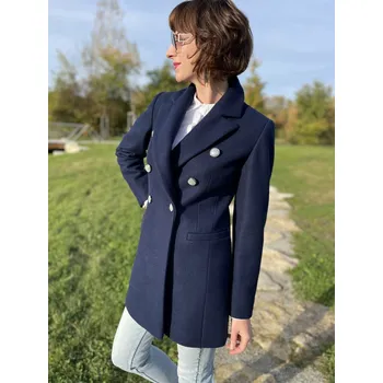 Dámský kabát Kabát La Gabriella 5338-425 tmavě modrý krátký styl blazer Velikost: 38