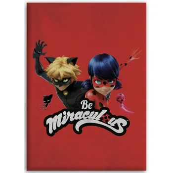 Dětská deka Dětská deka Aymax 100 x 140 Cm červená Kouzelná Beruška a Černý kocour