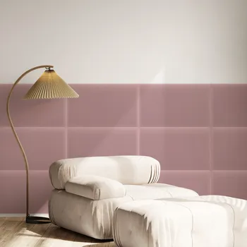 Obklad Sametový čalouněný panel - Obdélník - 40x30cm Růžová