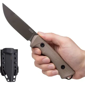 kapesní nůž ANV P200 Čepel: Olivová Cerakote, Zubaté ostří: NE, Rukojeť: Písková GRNPU