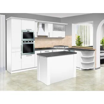 Kuchyňská linka Nabytekmorava Moderní kuchyňská linka CARMEN vysoký lesk D barva kuchyně: bílá lesk, příplatky: bez příplatku