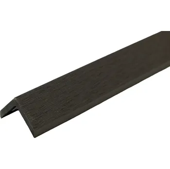 WPC fasádní obklad - Rohová lišta - Palubka, Tmavě šedá, VZOREK
