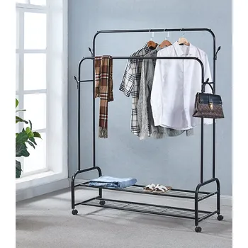 Věšák Ruhhy 22671 stojan na oblečení 162 x 140 x 36 cm černý