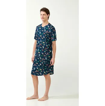 Pánská noční košile Vamp Pánská noční košile s potiskem 21616