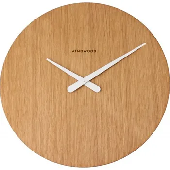 Hodiny ATMOWOOD dubové hodiny bílé ručičky