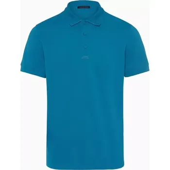 Pánské tričko PORSCHE DESIGN TecFlex polo shirt Polokošile tričko s límečkem z piké světle modrá (Polo tričko z bavlněného piké s poutkem na brýle na knoflíkové léze)